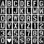Alphabet Stencils for Capital Letters and Numbers V1188-MA60AM-00664-1