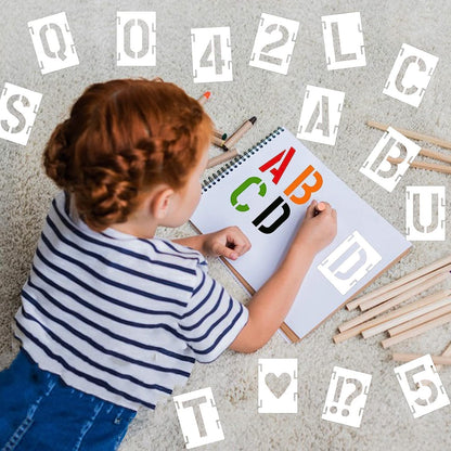 Alphabet Stencils for Capital Letters and Numbers V1188-MA60AM-00664-1