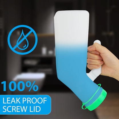 Urinal Bottle for Men, Glow-in-the-Dark 1000ml Pee Bottle for Travel & Incontinence Green V1188-MA60AM-01920-2