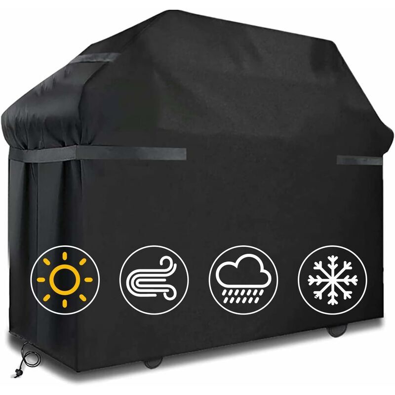 Heavy-Duty Waterproof Grill Cover with Straps and Storage Bag 145x61x117cm V1188-MAG101-03526-1