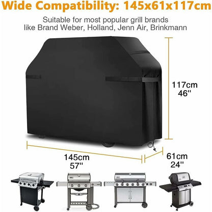 Heavy-Duty Waterproof Grill Cover with Straps and Storage Bag 145x61x117cm V1188-MAG101-03526-1