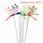 Dragonfly Insert Sticks 10pcs Multicolor Simulation Decoration with Dragonflies V1188-MAG101-03823-1