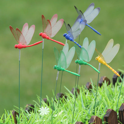 Dragonfly Insert Sticks 10pcs Multicolor Simulation Decoration with Dragonflies V1188-MAG101-03823-1