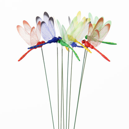 Dragonfly Insert Sticks 10pcs Multicolor Simulation Decoration with Dragonflies V1188-MAG101-03823-1