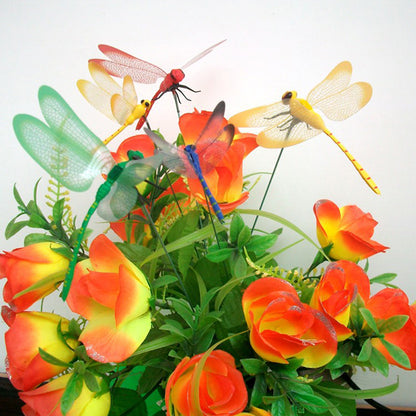 Dragonfly Insert Sticks 10pcs Multicolor Simulation Decoration with Dragonflies V1188-MAG101-03823-1