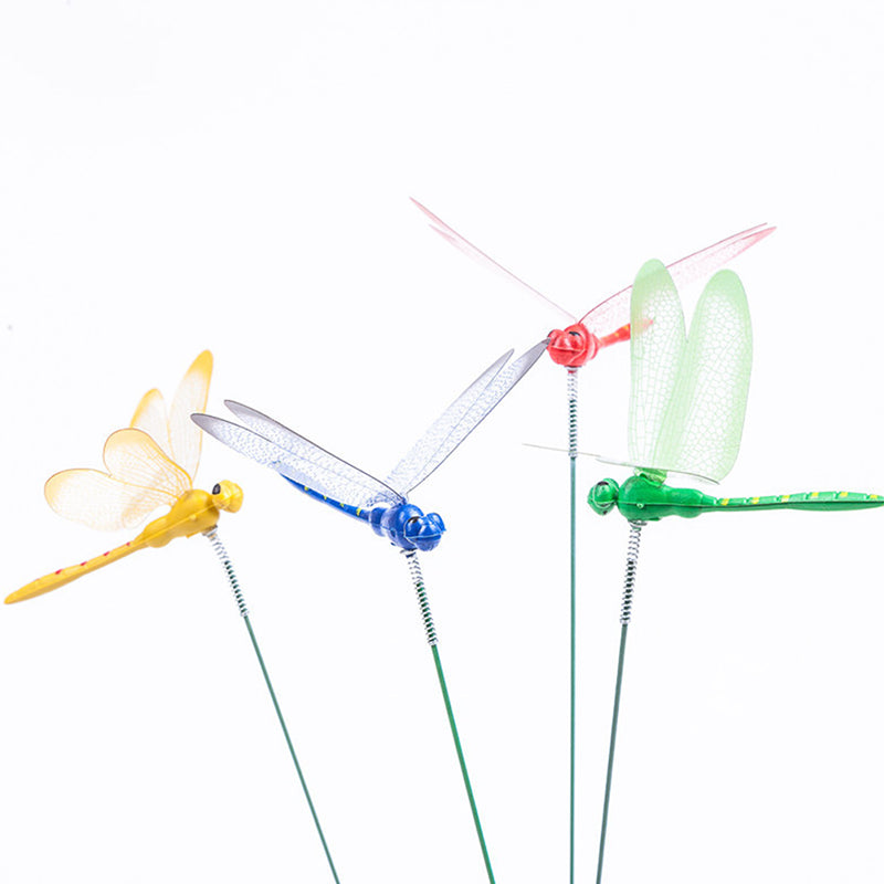 Dragonfly Insert Sticks 10pcs Multicolor Simulation Decoration with Dragonflies V1188-MAG101-03823-1