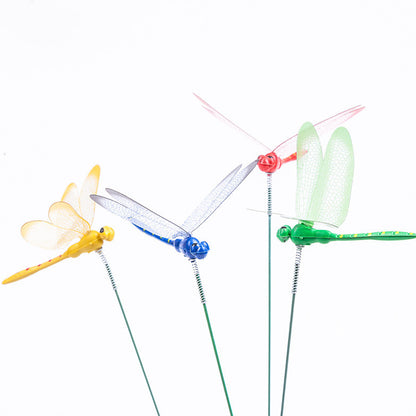 Dragonfly Insert Sticks 10pcs Multicolor Simulation Decoration with Dragonflies V1188-MAG101-03823-1
