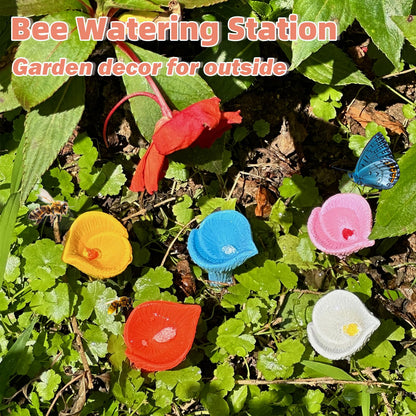 Bee Drinking Station 5-Pack Blue Outdoor Garden Cup Compatible with Bees and Butterflies Waterer V1188-MAG101-04443-4