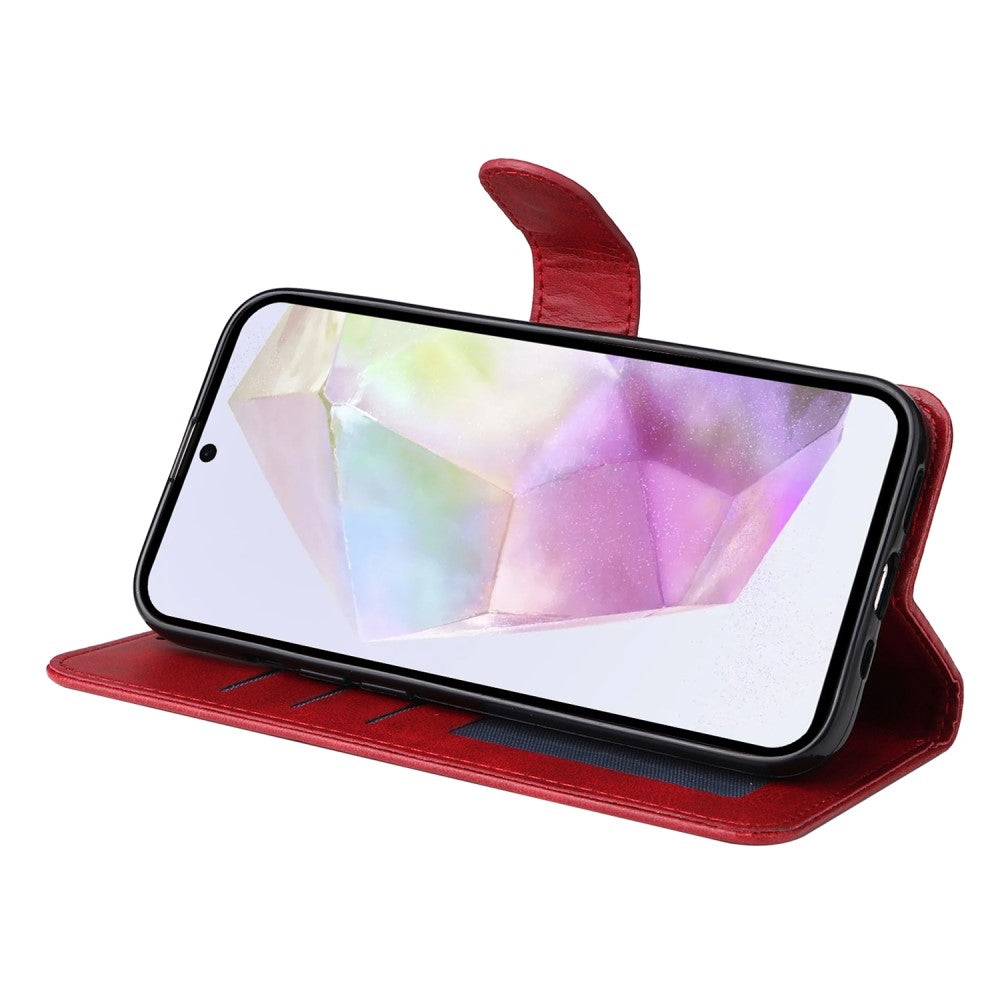 Compatible with Samsung A56 5G Wallet Case Red PU Leather Samsung V1188-MAG101-07244-5