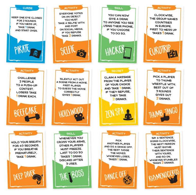 Sotally Tober Drinking Game Full English Adult Drinking Game Card Game V1188-MAG101-14210-1