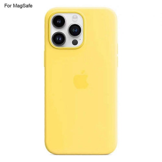 iPhone 14 Pro Case with MagSafe, Liquid Silicone Phone Cover, Induction Popover, Light Yellow V1188-MAG101A-02004-1