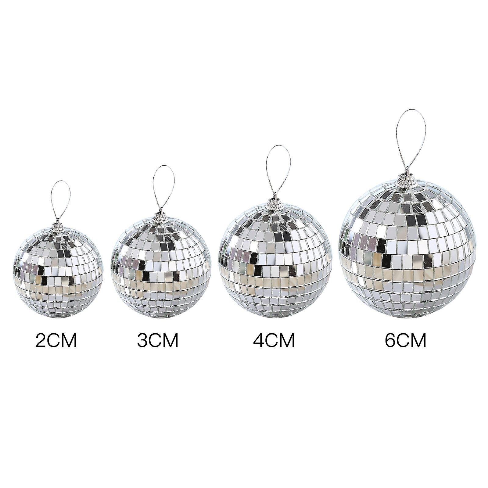 Silver Disco Ball Party Decorations 6/12 pcs Mini Plastic Ornaments with Silver_MGF 6CM V1188-MAG101A-04968-1