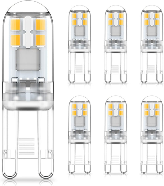 G9 LED Bulbs 1.5W Equivalent to 20W Halogen, 4000K Natural White Light, Non-Dimmable Mini Bulbs, 6-Pack V1188-MAG101J-01026-1