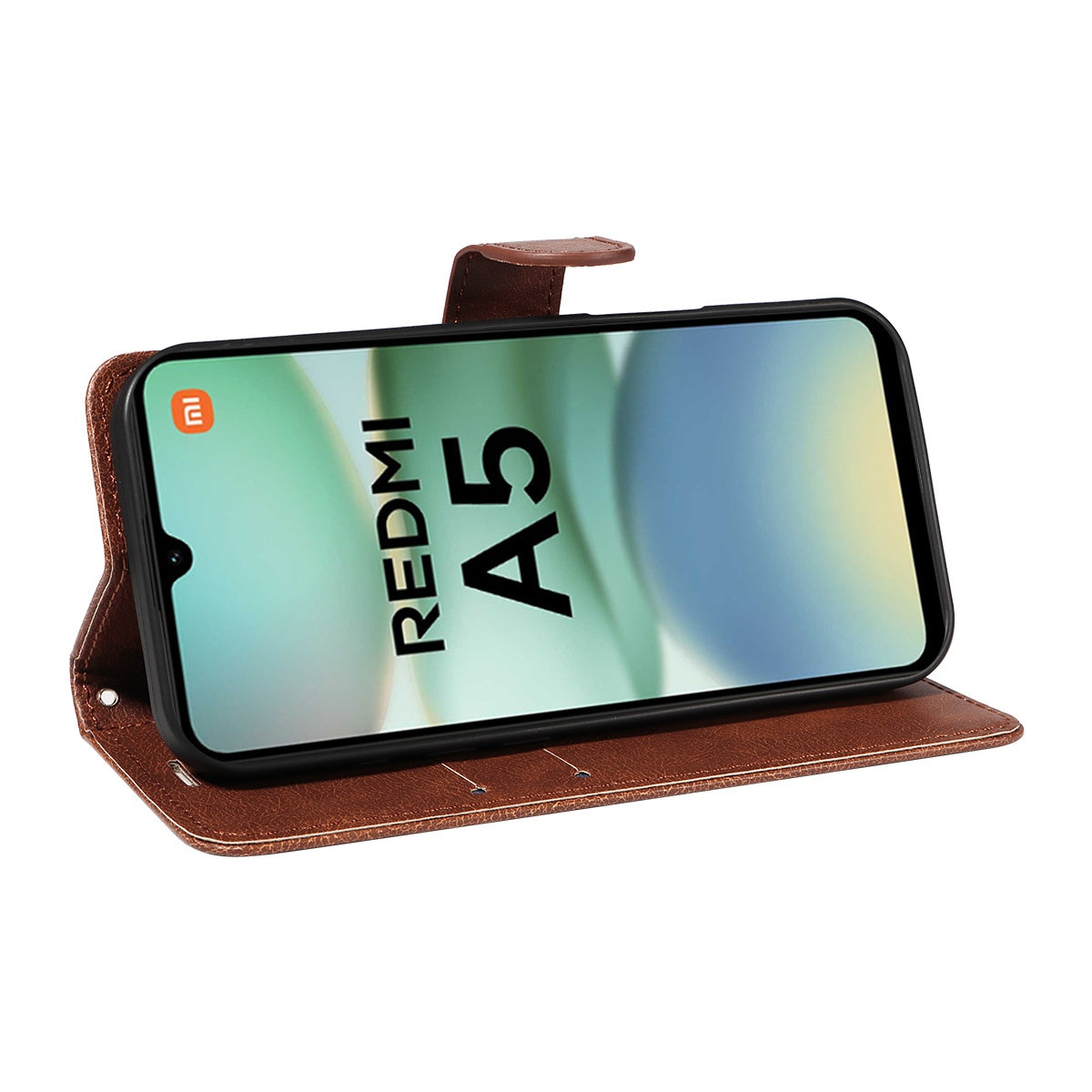 Xiaomi Redmi A5 4G PU Leather Wallet Case with Card Slots MGF Brown - Compatible with Xiaomi V1188-MAG101J-01345-3
