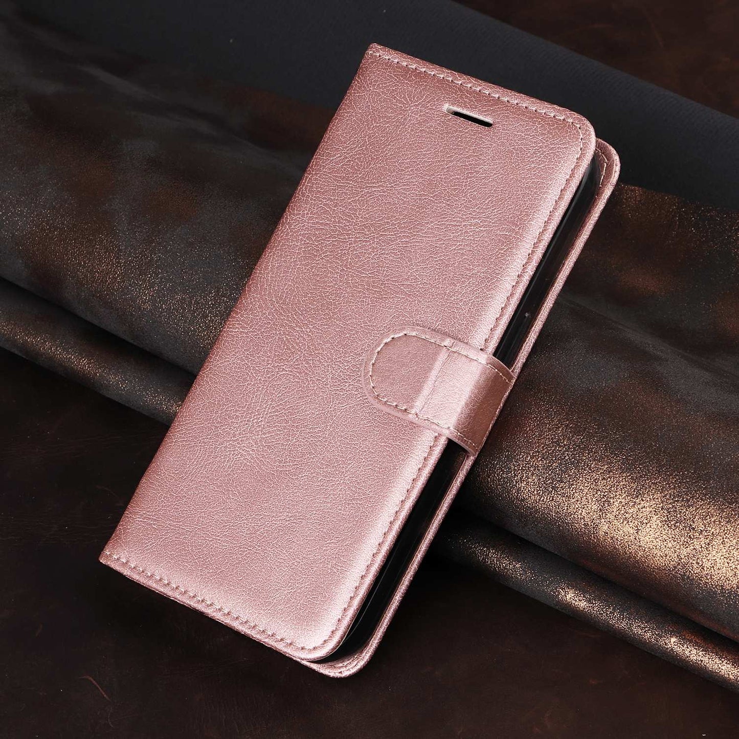 Xiaomi Redmi A5 4G PU Leather Wallet Case Compatible with SKALO MGF Pink Gold V1188-MAG101J-01345-4