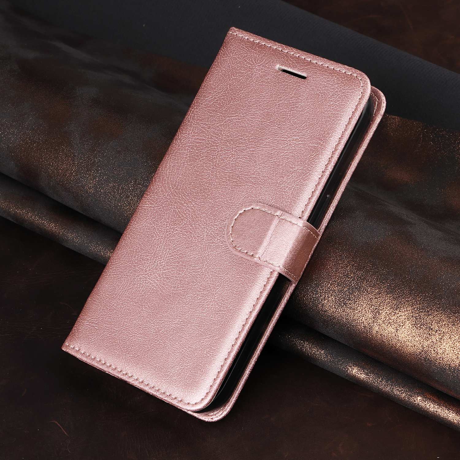 Xiaomi Redmi A5 4G PU Leather Wallet Case Compatible with SKALO MGF Pink Gold V1188-MAG101J-01345-4