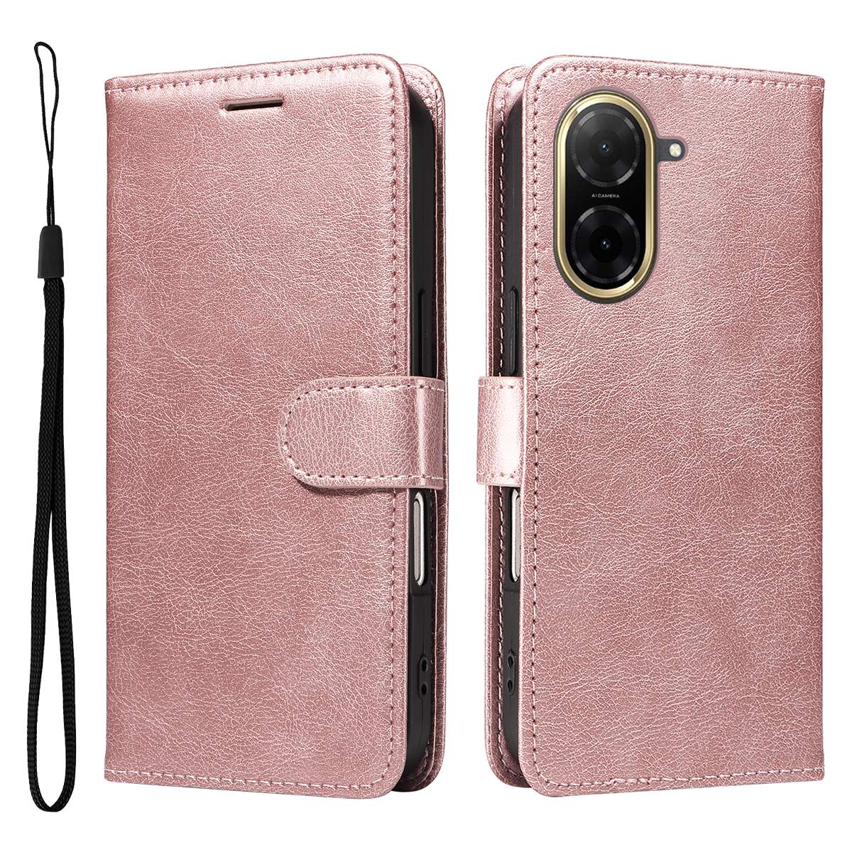 Xiaomi Redmi A5 4G PU Leather Wallet Case Compatible with SKALO MGF Pink Gold V1188-MAG101J-01345-4