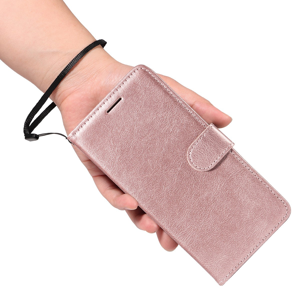 Xiaomi Redmi A5 4G PU Leather Wallet Case Compatible with SKALO MGF Pink Gold V1188-MAG101J-01345-4