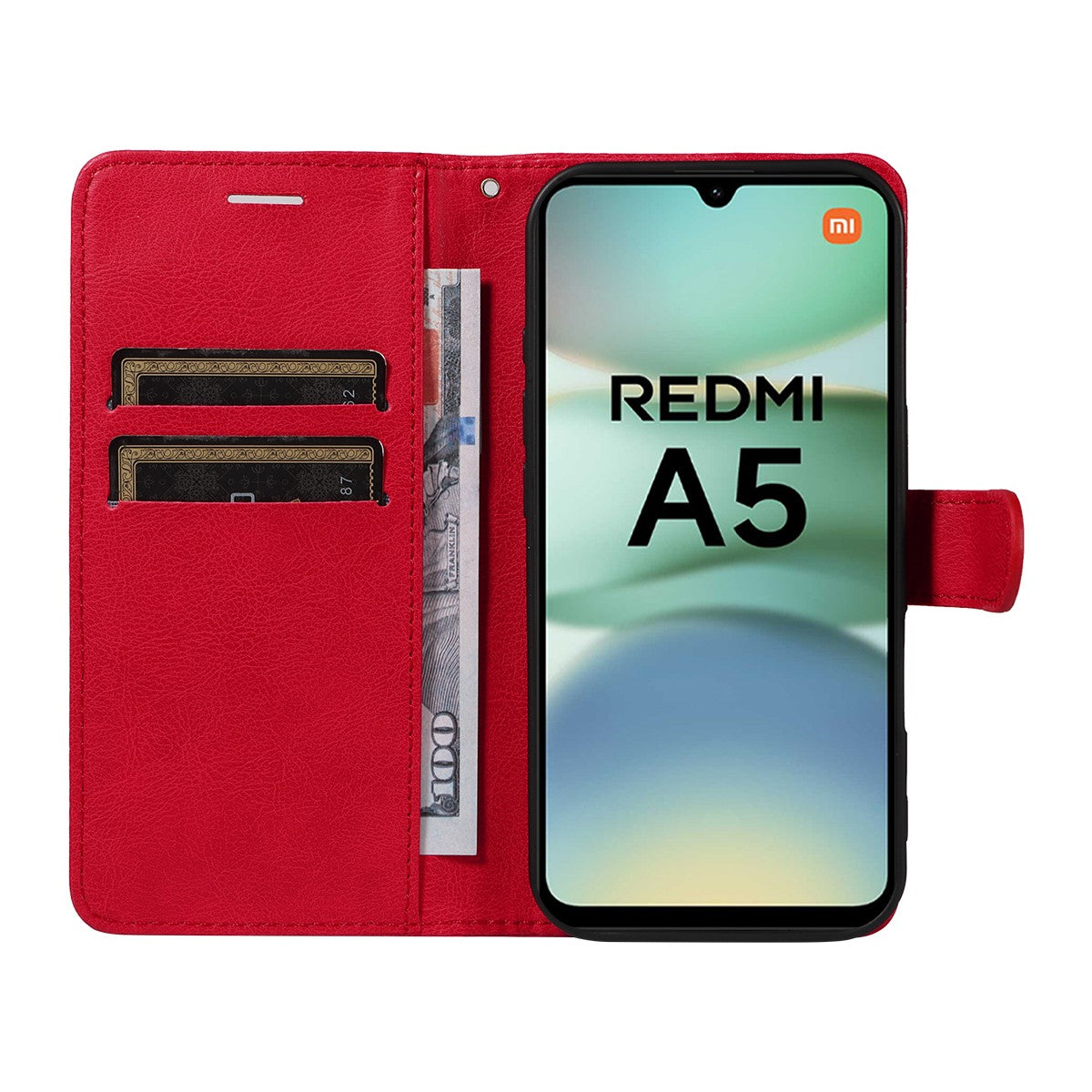 SKALO Xiaomi Redmi A5 4G PU Leather Wallet Case Compatible with Xiaomi Redmi A5 V1188-MAG101J-01345-6