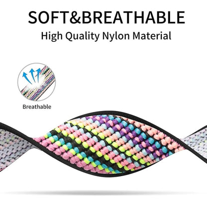 3-pack, elastic nylon wristband compatible with Fitbit Charge 5 - adjustable wristband in breathable fabric V1188-MAGFD72-03506-1