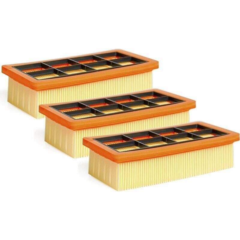 Karcher vacuum cleaner filter 3-pack flat pleated filter accessory for Karcher vacuum cleaners AD 3200, AD 3 V1188-MAGFD72-07367-1