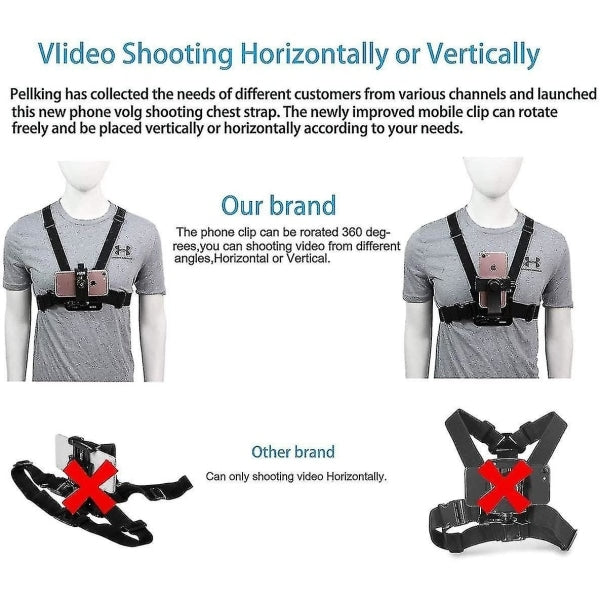 Universal Mobile Phone Clamp \u0026 Tripod Holder Compatible with GoPro Samsung iPhone Action Camera POV Mount V1188-MMA5-344-1