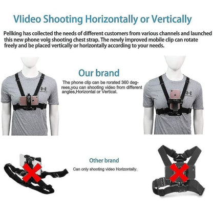 Universal Mobile Phone Clamp \u0026 Tripod Holder Compatible with GoPro Samsung iPhone Action Camera POV Mount V1188-MMA5-344-1