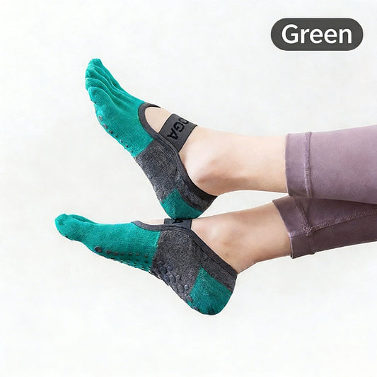 Professional five-toe yoga socks | Full-sole PVC anti-slip particles | Breathable and form-fitting | Multiple V1188-MS-205-02