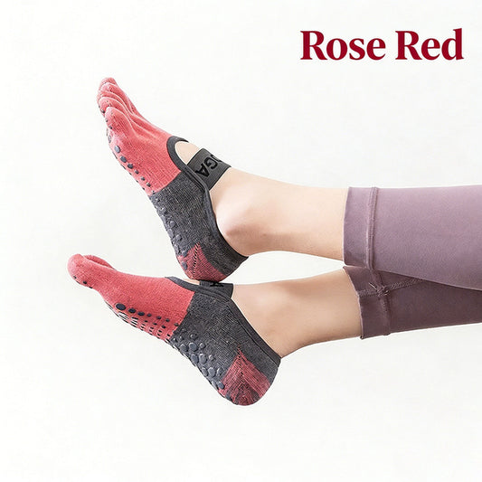 Professional five-toe yoga socks | Full-sole PVC anti-slip particles | Breathable and form-fitting | Multiple V1188-MS-205-05