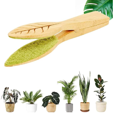25 cm Generic Leaf Cleaning Tongs, House Plant Leaf Cleaning Tongs, Plant leaf Lint cleaner, Leaf-Shaped V1188-MS-205-12
