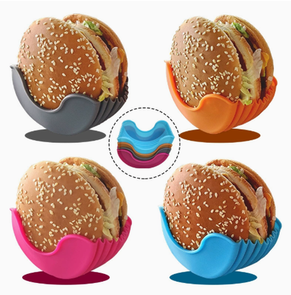 4Pcs Retractable Burger Fixed Box Adjustable Hamburger Holders Reusable Washable Retractable Hamburger Clip V1188-MS-205-32