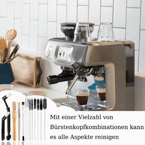 Professional Coffee Machine Cleaning Brush Set | 6-Piece Multi-functional Tool Kit | Includes Dosing Needle / V1188-MS-205-36