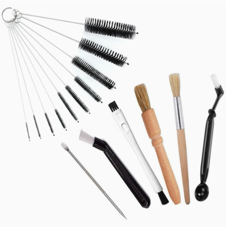 Professional Coffee Machine Cleaning Brush Set | 10-Piece Multifunctional Tool Kit | Includes Long-Handled V1188-MS-205-37