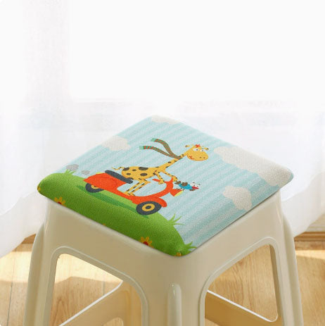 Square bar stool cushion with ties, breathable and non-slip square chair pad, 28*28*3.5 cm memory foam V1188-MS-205-47