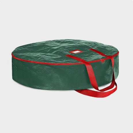 Christmas Wreath Storage Container 30 Inch - Wreath Bag for Artificial Wreaths Box - Dual Zippered Wreaths V1188-MS-210-004