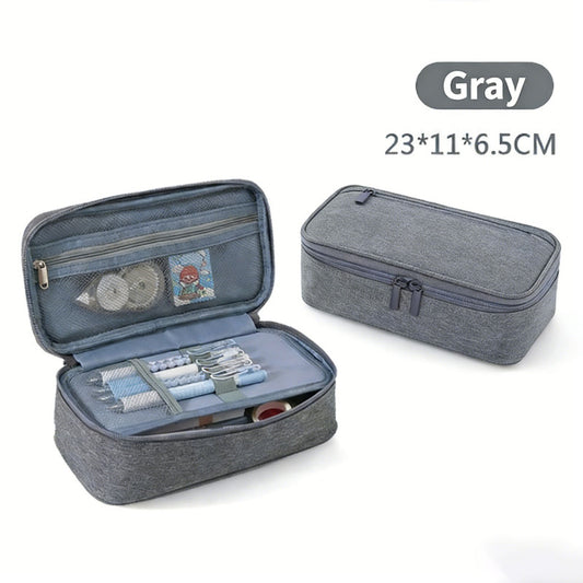 Pencil Case Pen Bag, Two Layers Big Capacity Pencil Pouch Pen Organizer Durable Stationery Holder for Marker V1188-MS-210-041