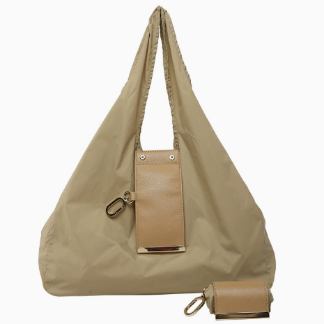 Keychain Tote Bag Compact & Expandable for On the Go, Foldable Tote Bag with Key Ring for Daily Errands - V1188-MS-210-063