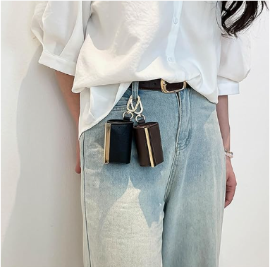 Keychain Tote Bag Compact & Expandable for On the Go, Foldable Tote Bag with Key Ring for Daily Errands - V1188-MS-210-063