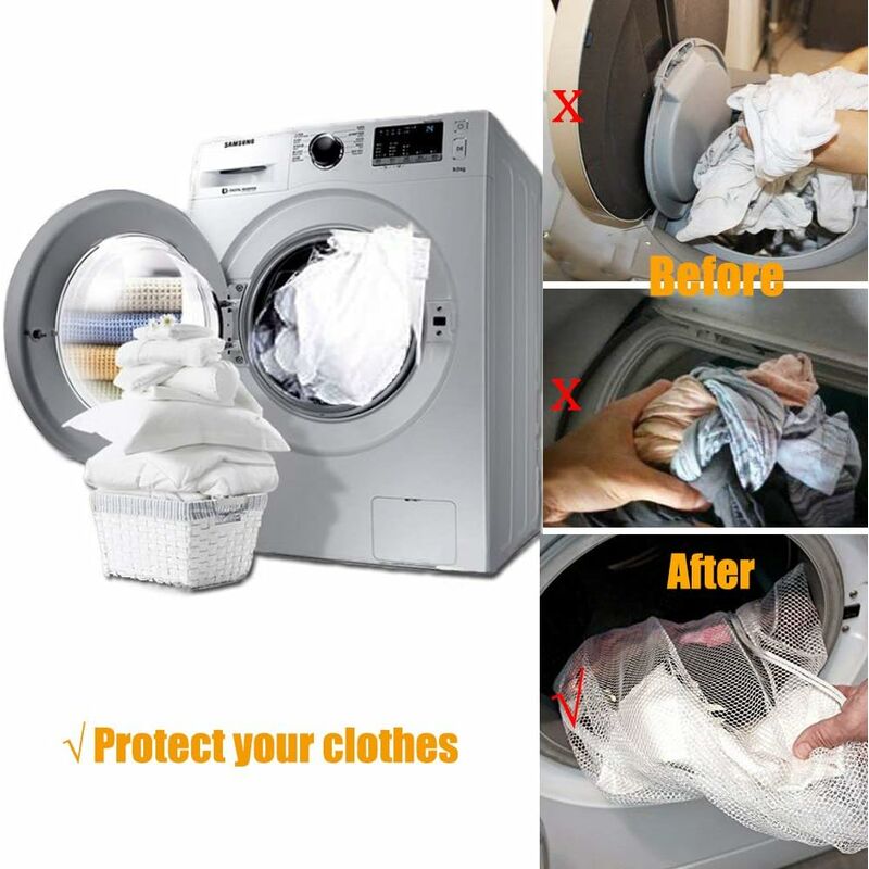 Laundry Bags, Laundry Net Laundry Bags To Protect Machine Washable Clothes - 2 pcs Set - White V1188-MS-227-0004