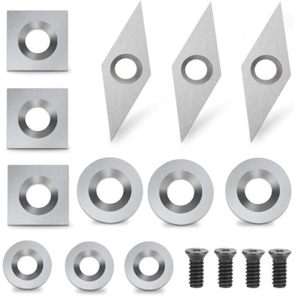 12 pcs Carbide Cutting Inserts Wood Turning Tools Carbide Inserts Wood Turning Gouges V1188-MS-227-0005