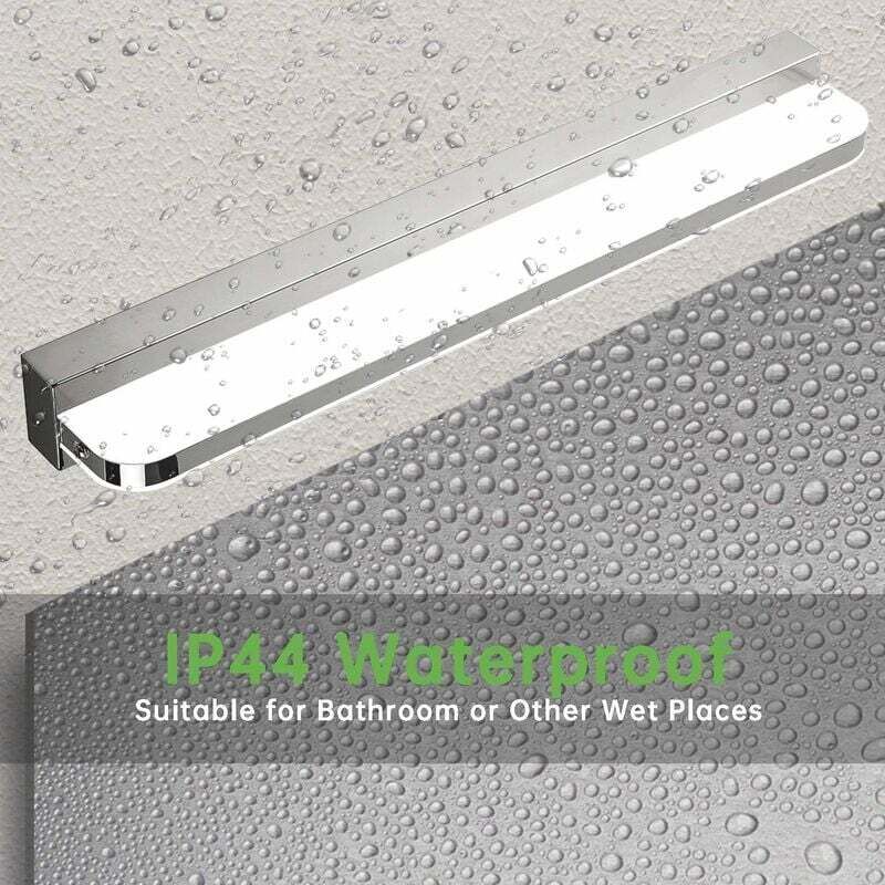 LED Mirror Light 7W 42Cm Cool White, Bathroom Mirror Light Ip44 Waterproof 6000K 600Lm, Acrylic Modern LED V1188-MS-227-0011