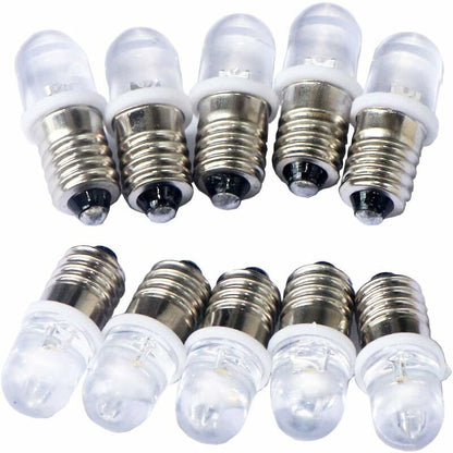 Ersandy 10 pcs E10 12V Spot LED Bulb Lamps Warm White V1188-MS-227-0021