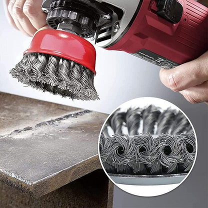 4 pcs Set Conical Brushes, Grinders, Wire Brush, Twisted Cup Brush, Sanding Brushes For Angle Grinder, V1188-MS-227-0022