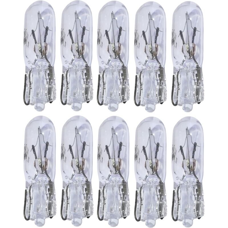 10 pcs T5 12V 1.2W DAshboard Light Bulbs V1188-MS-227-0023