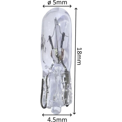 10 pcs T5 12V 1.2W DAshboard Light Bulbs V1188-MS-227-0023