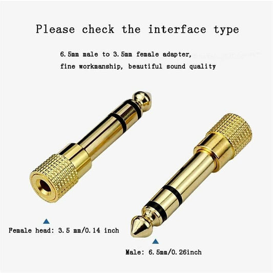 6.35Mm Male To 3.5Mm Female Jack Adapter, Headphone Audio Jack For Audio Mixer/Electric Piano/Keyboard V1188-MS-227-0028