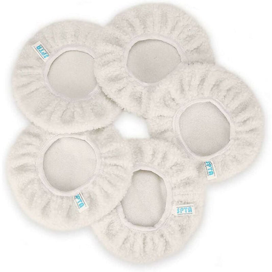 Polishing Bonnet, 5 Pieces (230-250Mm) Polishing Bonnets Electric Bonnets For Car Wool Bonnet Waxing Pads For V1188-MS-227-0029