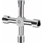 4 Way Multi-Function Key For Electric Water Door Gas Meter Cabinet Box Key Opening (Silver) V1188-MS-227-0036