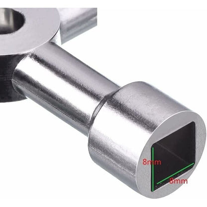 4 Way Multi-Function Key For Electric Water Door Gas Meter Cabinet Box Key Opening (Silver) V1188-MS-227-0036