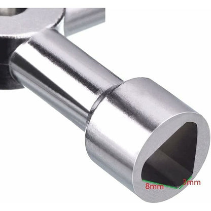 4 Way Multi-Function Key For Electric Water Door Gas Meter Cabinet Box Key Opening (Silver) V1188-MS-227-0036